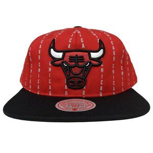Chicago Bulls Mitchell & Ness NBA Deadstock Snapback Hat Cap 3D Logo Red‎ NWT